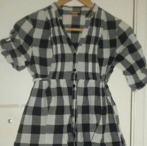 Cute plaid shirt dress